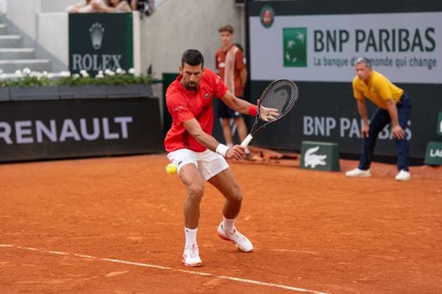 2025-05-29 French Open Roland Garros PARIJS, FRANCE - MAY 29: Novak Djokovic during the French Open at Roland Garros on May 29, 2025 in Parijs, France. Parijs Roland Garros France Content not available for redistribution in The Netherlands directly or indirectly through any third parties. Copyright: xMarleenxFouchierx