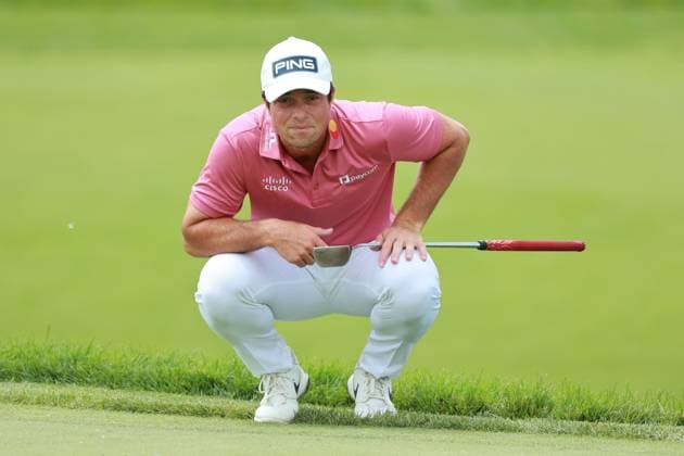 The Memorial Tournament Victor Hovland of Norway lines up his putt on the 18th green after during the first round of The Memorial Tournament presented by Workday at Muirfield Village Golf Club in Dublin, Ohio, USA onThursday, May 29, 2025. Dublin Ohio United States  Copyright: xJorgexLemusx originalFilename:lemus-thememor250529_npANi.jpg