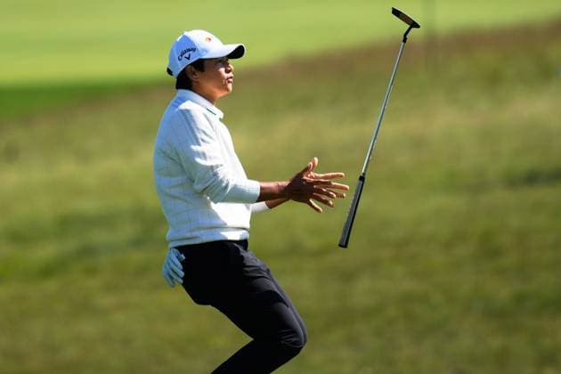 May 29, 2025, Madison, Wisconsin, USA: Five-time major champion and former No. 1 YANI TSENG of Taiwan reacts after hitting an iron shot during the opening round of the 2025 LPGA, Golf Damen U.S. Womens Open at Erin Hills Golf Course. Madison USA - ZUMAb262 20250529_znp_b262_022 Copyright: xJeffxM.xBrownx