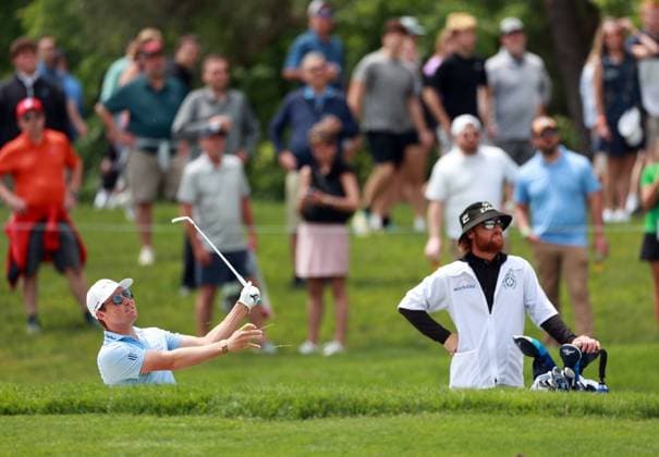 Memorial Tournament presented by Workday Ben Griffin of United States hits from the bunker on the 10th fairway during the first round of the Memorial Tournament presented by Workday at Muirfield Village Golf Club on May 29, 2025 in Dublin, Ohio. Dublin Ohio United States  Copyright: xAmyxLemusx originalFilename:lemus-memorial250529_npEIE.jpg