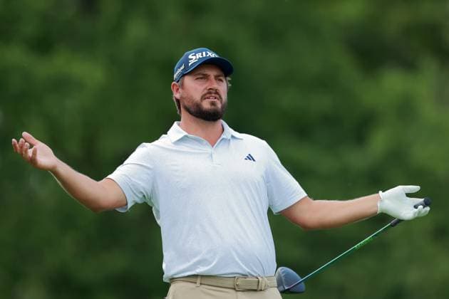 Memorial Tournament presented by Workday Andrew Novak of Sea Island, Georgia gestures at the 18th tee during the first round of the Memorial Tournament presented by Workday at Muirfield Village Golf Club on May 29, 2025 in Dublin, Ohio. Dublin Ohio United States  Copyright: xAmyxLemusx originalFilename:lemus-memorial250529_npEh6.jpg