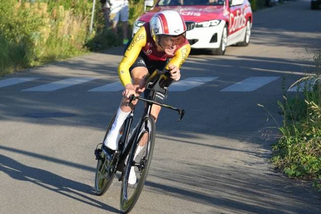 CYCLING - BOUCLES DE LA MAYENNE 2025 - PROLOGUE Oliver Knight during the Prologue of the Boucles de la Mayenne - CrÃ dit Mutuel, UCI ProSeries Cycling event, Individual Time Trial, Laval - Laval (5,4 Km) on 29 May 2025 in Laval, France - Photo Laurent Lairys PSNEWZ LavalFrance  Copyright: xLaurentxLairysx