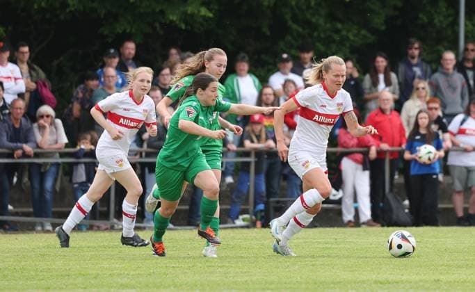 Münchingen , Football WFV Cup Final Women , VfB Stuttgart Women vs VfL Herrenberg , right Maximiliane Roll VfB