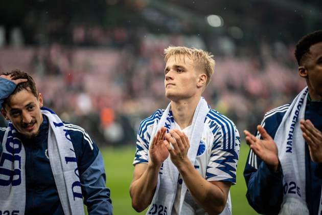 FC Copenhagen win the Oddset Cup final 2025, Herning, Denmark Herning, Denmark. 29th, May 2025. Victor Froholdt of FC Copenhagen seen after the Oddset Cup final between FC Copenhagen and Silkeborg IF at MCH Arena in Herning. Denmark, Herning  Copyright: xGonzalesxPhoto NicolaixBethelsenx