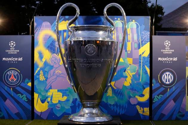May 30, 2025, Munich, Germany: The Champions League trophy seen during the Champions Festival Village ahead of the UEFA Champions League Final 2025 between Paris Saint-Germain and FC Internazionale Milano. Munich Germany - ZUMAs197 20250530_aaa_s197_012 Copyright: xMohammadxJavadxAbjoushakx