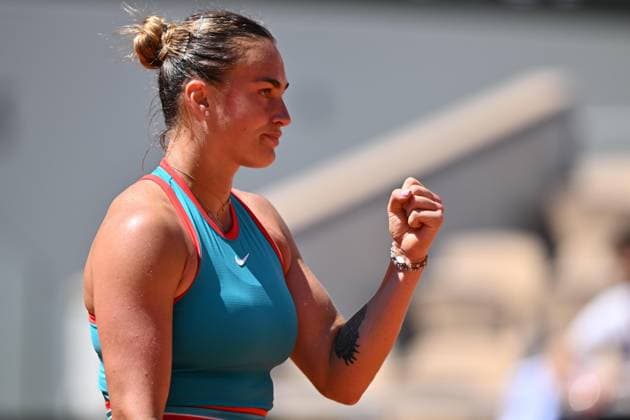 2025 Roland-Garros - Day 6 PARIS, FRANCE - MAY 30: Aryna Sabalenka in action against Olga Danilovic (not seen) of Serbia during their women s singles match on day 6 of the French Open tennis tournament at the Roland-Garros Complex in Paris, France on May 30, 2025. Mustafa Yalcin Anadolu Paris France. Editorial use only. Please get in touch for any other usage.  Copyright: x2025xAnadoluxMustafaxYalcinx