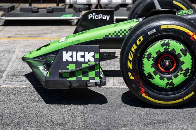 F1 - SPANISH GRAND PRIX 2025 Stake F1 Team Kick C45, mechanical detail, front wing, during the Formula 1 Aramco Gran Premio de Espana 2025, Spanish Grand Prix 2025, 9th round of the 2025 FIA Formula One World Championship, WM, Weltmeisterschaft from May 30 to June 1, 2025 on the Circuit de Barcelona-Catalunya, in Montmelo, Spain - MontmeloSpain  Copyright: xCharlyxLopezx