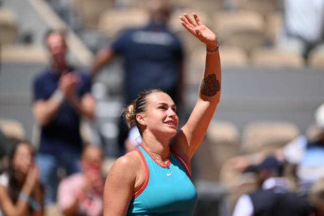 2025 Roland-Garros - Day 6 PARIS, FRANCE - MAY 30: Aryna Sabalenka celebrates after beating Olga Danilovic (not seen) of Serbia in their women s singles match on day 6 of the French Open tennis tournament at the Roland-Garros Complex in Paris, France on May 30, 2025. Mustafa Yalcin Anadolu Paris France. Editorial use only. Please get in touch for any other usage.  Copyright: x2025xAnadoluxMustafaxYalcinx