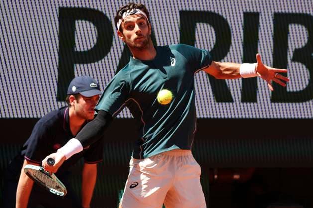 TENNIS : Roland Garros 2025 - Internationaux de France - 30 05 2025 Lorenzo Musetti (ITA) Vs Mariano Navone (ARG) ParisFrance  Copyright: xMichtofx