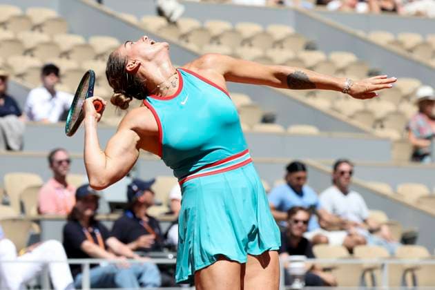 TENNIS : Roland Garros 2025 - Internationaux de France - 30 05 2025 Aryna Sabalenka (RUS) Vs Olga Danilovic (SRB) ParisFrance  Copyright: xMichtofx