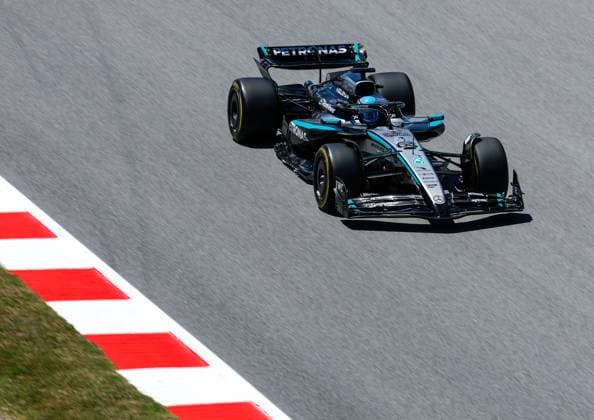 63 George Russell GBR, Mercedes AMG Petronas F1 Team , F1 Grand Prix of Spain at Circuit de Barcelona Catalunya on May 30, 2025 in Barcelona, Spain Photo by HOCH ZWEI Barcelona Spain