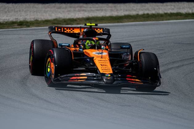 Lando Norris McLaren Formula 1 Team, Great Britain, 04 in MCL39, ESP, Formula 1 World Championship, Aramco Grand Prix of Spain, Circuit de Barcelona Catalunya, Free Practice, 2025 season, 30 05 2025 ESP, Formula 1 World Championship, Aramco Grand Prix of Spain, Circuit de Barcelona Catalunya, Free Practice, 2025 season, 30 05 2025 Barcelona Copyright: xEibner-Pressefoto Memmlerx EP_MMR