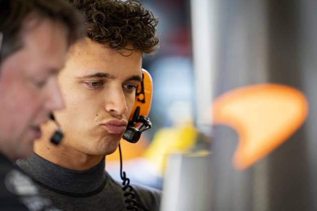 BARCELONA - Lando Norris (McLaren) at the Circuit de Barcelona-Catalunya prior to the first free practice session ahead of the Spanish Grand Prix. ANP SANDER KING xVIxANPxSportx xxANPxIVx 529003390 originalFilename: 529003390.jpg