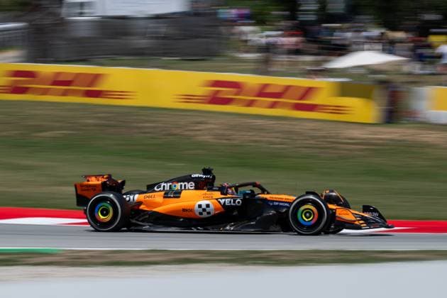 Oscar Piastri McLaren Formula 1 Team, Australia, 81 in MCL39, ESP, Formula 1 World Championship, Aramco Grand Prix of Spain, Circuit de Barcelona Catalunya, Free Practice, 2025 season, 30 05 2025 ESP, Formula 1 World Championship, Aramco Grand Prix of Spain, Circuit de Barcelona Catalunya, Free Practice, 2025 season, 30 05 2025 Barcelona Copyright: xEibner-Pressefoto Memmlerx EP_MMR