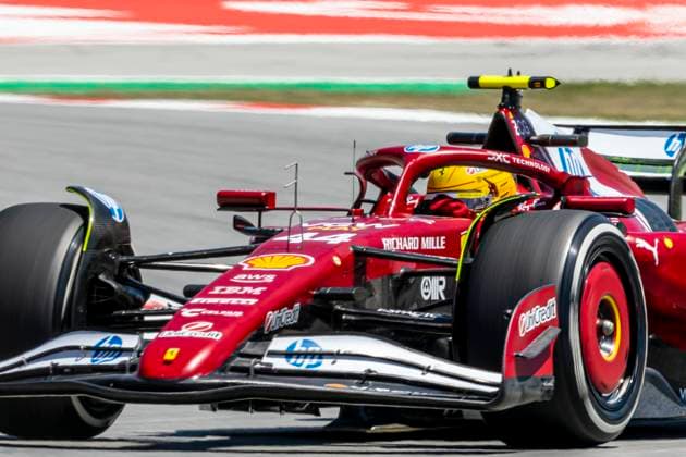30th May 2025; Circuit de Barcelona-Catalunya, Barcelona, Spain; Formula 1 Spanish Grand Prix 2025: Free Practice Day; Lewis Hamilton of the Scuderia Ferrari HP drives the SF 25 at the Circuit of Catalunya  ActionPlus12795844 PabloxGuillen