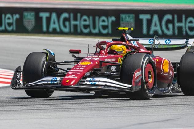30th May 2025; Circuit de Barcelona-Catalunya, Barcelona, Spain; Formula 1 Spanish Grand Prix 2025: Free Practice Day; Lewis Hamilton of the Scuderia Ferrari HP drives the SF 25 at the Circuit of Catalunya  ActionPlus12795851 PabloxGuillen