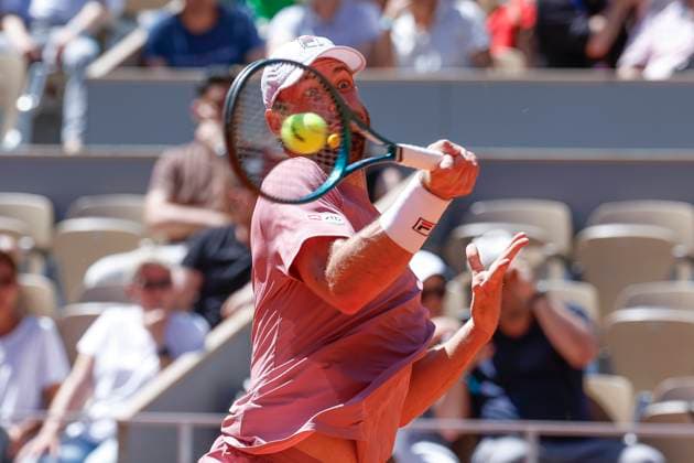 May 30, 2025, Paris, Paris, France: Quentin Halys (FRA) in action during the tennis Grand Slam of Roland Garros 2025, match between Quentin Halys (FRA) and Holger Rune (DAN) at Roland Garros Stadium - on May 30 2025.Paris - France Paris France - ZUMAb253 20250530_zsp_b253_078 Copyright: xLoicxBaratouxx