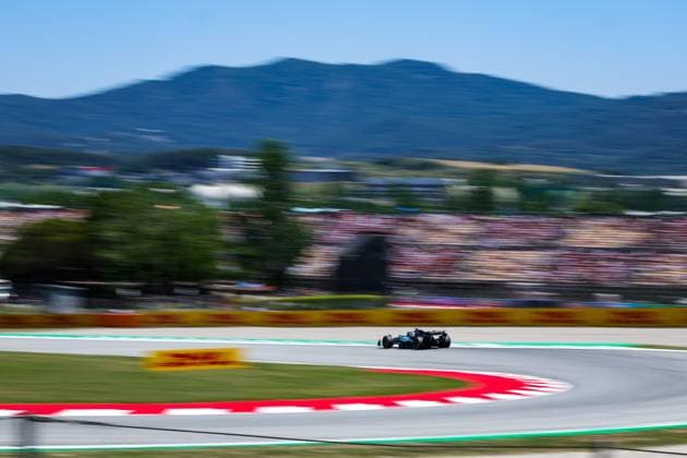 F1 - SPANISH GRAND PRIX 2025 12 KIMI ANTONELLI Andrea (ita), Mercedes AMG F1 Team W16, action during the Formula 1 Aramco Gran Premio de Espana 2025, Spanish Grand Prix 2025, 9th round of the 2025 FIA Formula One World Championship, WM, Weltmeisterschaft from May 30 to June 1, 2025 on the Circuit de Barcelona-Catalunya, in Montmelo, Spain - MontmeloSpain  Copyright: xFLORENTxGOODENx