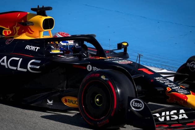 BARCELONA - Max Verstappen (Red Bull Racing) in action at the Circuit de Barcelona-Catalunya during the second free practice session ahead of the Spanish Grand Prix. ANP SANDER KING xVIxANPxSportx xxANPxIVx 529011302 originalFilename: 529011302.jpg