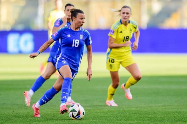 250530 Arianna Caruso of Italy during the Women s Nations League football match between Italy and Sweden on May 30, 2025 in Parma Photo Ludvig Thunman BILDBYRAN kod LT LT0706 fotboll football soccer fotball nations league uefa womens nations league italien italy sverige sweden dam bbeng  Copyright: LUDVIGxTHUNMAN BB250530LT040