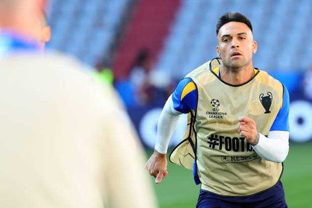 Lautaro Martinez of FC Internazionale during the training session the day ahead of the 2024 2025 Champions League Final football match between Paris Saint Germain and FC Internazionale at Munich Football Arena stadium in Munich (Germany), May 30th, 2025. CesarexPurini