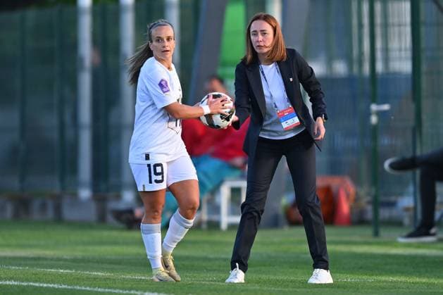 SERBIA vs HUNGARY LIDIJA STOJKANOVIC coach and TAYLA JAY VLAJNIC Tajla Dzej Vlajnic football Serbia vs Hungary Nations league sports center FSS, Stara Pazova 30.05.2025. Foto: FOOTBALL, SERBIA, HUNGARY, NATIONS LEAGUE, WOMEN Stara Pazova Sports center Stara Pazova Serbia Copyright: xMarkoxMetlas xMNxPressx
