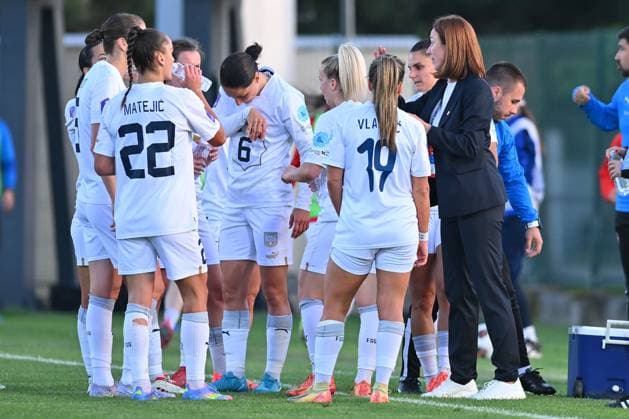 SERBIA vs HUNGARY LIDIJA STOJKANOVIC coach football Serbia vs Hungary Nations league sports center FSS, Stara Pazova 30.05.2025. Foto: FOOTBALL, SERBIA, HUNGARY, NATIONS LEAGUE, WOMEN Stara Pazova Sports center Stara Pazova Serbia Copyright: xMarkoxMetlas xMNxPressx