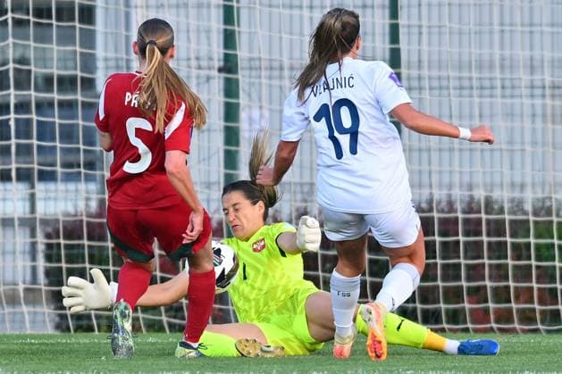 SERBIA vs HUNGARY MILICA KOSTIC golman football Serbia vs Hungary Nations league sports center FSS, Stara Pazova 30.05.2025. Foto: FOOTBALL, SERBIA, HUNGARY, NATIONS LEAGUE, WOMEN Stara Pazova Sports center Stara Pazova Serbia Copyright: xMarkoxMetlas xMNxPressx