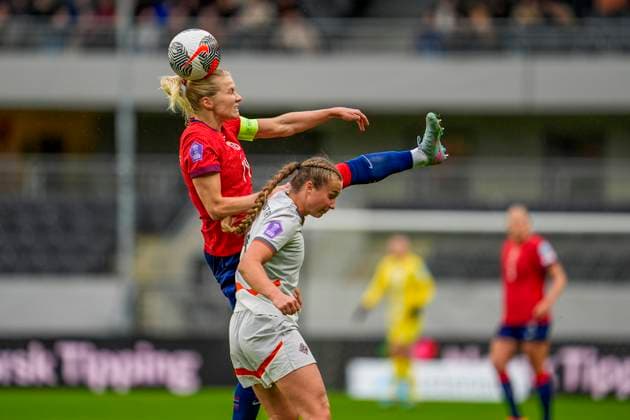 UEFA Womens Nations League 2025 Norway Iceland Trondheim 20250530 Norways Ada Stolsmo Hegerberg during the Womens Nations League match between Norway and Iceland at Lerkendal Stadium Photo Ole Martin Wold NTB Trondheim Norway EDITORIAL USE ONLY RESTRICTED USE FOR BETTING COMPANIES  Copyright: xOlexMartinxWoldx xNTBx