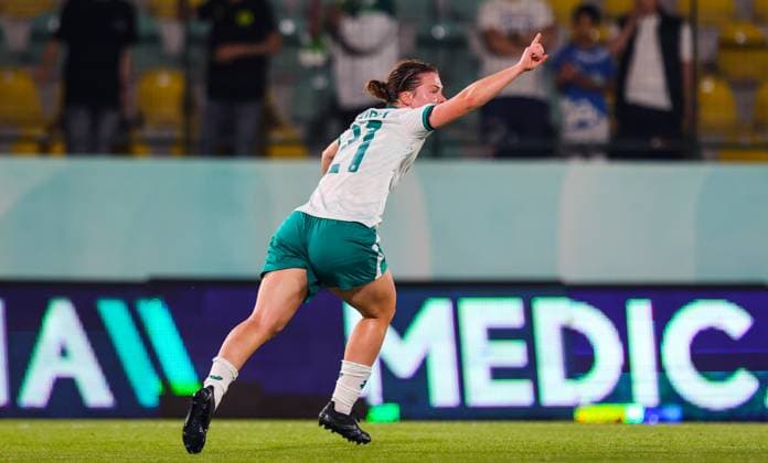 UEFA Women s Nations League 2025, Esenler Stadium, Istanbul, Turkey 30 5 2025 Turkey vs Republic of Ireland WNT Ireland™s Emily Murphy celebrates scoring their second goal late in the game Emily Murphy celebrates scoring their second goal late in the game 30 5 2025  Copyright: x INPHO RyanxByrnex RB1_7669