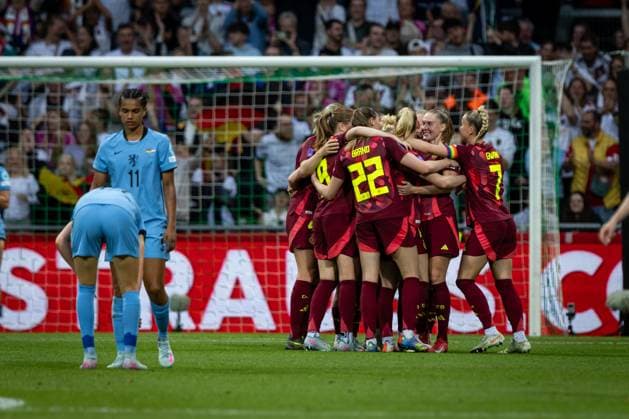 UWNL Germany vs Netherlands 30 05 25 Team Germany celebrates after scoring the goal to make it 3 0 UWNL Germany vs Netherlands, Weserstadion on 30 05 25 Copyright: xBEAUTIFULxSPORTS MarioxM.xKobergx