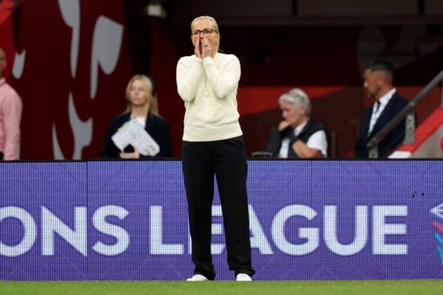 England v Portugal - UEFA Women s Nations League 2024 25 Grp A3 MD5 Sarina Wiegman, England Manager on the side line during the UEFA Women s Nations League 2024 25 Grp A3 MD5 match between England and Portugal at Wembley Stadium on May 30, 2025 in London, England. London Wembley Stadium England United Kingdom Copyright: xNealxSimpson Sportsphoto APLx 14127784