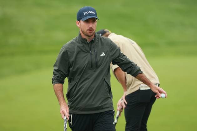The Memorial Tournament Nick Taylor of Canada walks on the 18th green during the second round of The Memorial Tournament presented by Workday at Muirfield Village Golf Club in Dublin, Ohio, USA on Friday, May 30, 2025. Dublin Ohio United States  Copyright: xJorgexLemusx originalFilename:lemus-thememor250530_npWYP.jpg