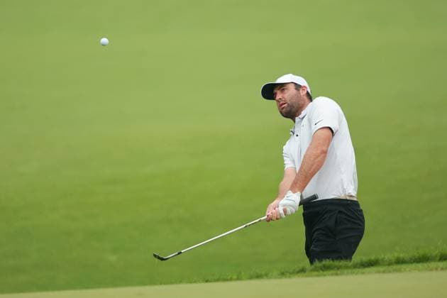 The Memorial Tournament Scottie Scheffler of United States plays his shot toward the 18th green during the second round of The Memorial Tournament presented by Workday at Muirfield Village Golf Club in Dublin, Ohio, USA on Friday, May 30, 2025. Dublin Ohio United States  Copyright: xJorgexLemusx originalFilename:lemus-thememor250530_nptJN.jpg
