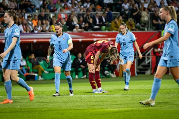 UWNL Germany vs Netherlands 30 05 25 Jule Brand Nr 22, Germany after missed chance UWNL Germany vs Netherlands, Weserstadion on 30 05 25 Copyright: xBEAUTIFULxSPORTS MarioxM.xKobergx
