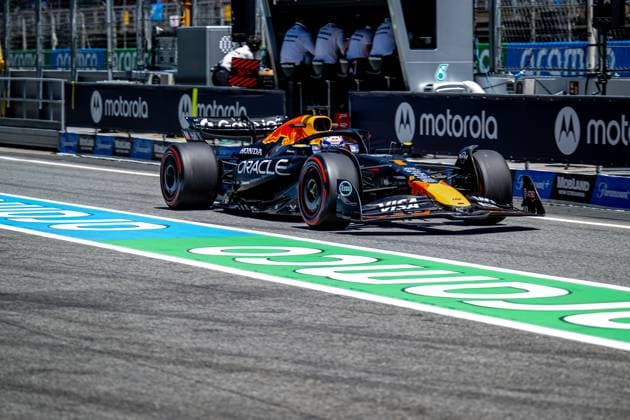 MONTMELO, SPAIN: Max Verstappen, racing for the Red Bull Racing team during the 2025 Formula 1 Spanish Grand Prix at the Circuit de Barcelona-Catalunya in Montmelo, Spain