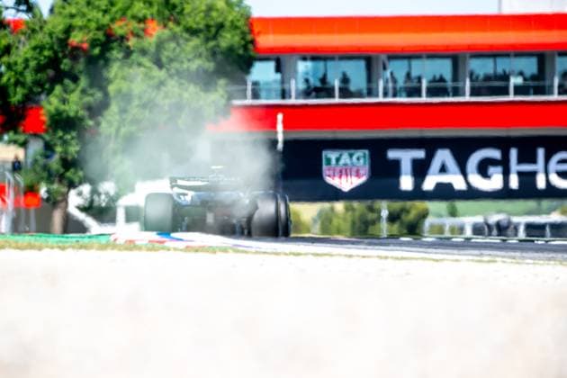 MONTMELO, SPAIN: Andrea Kimi Antonelli, racing for the Mercedes team during the 2025 Formula 1 Spanish Grand Prix at the Circuit de Barcelona-Catalunya in Montmelo, Spain