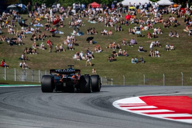 MONTMELO, SPAIN: Oscar Piastri, racing for the McLaren F1 team during the 2025 Formula 1 Spanish Grand Prix at the Circuit de Barcelona-Catalunya in Montmelo, Spain