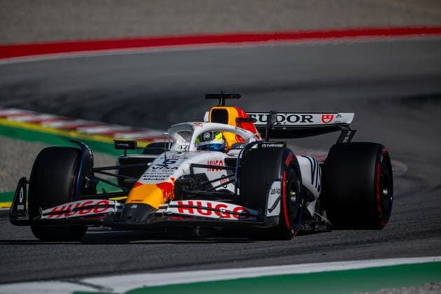 MONTMELO, SPAIN: Isack Hadjar, racing for the Racing Bulls team during the 2025 Formula 1 Spanish Grand Prix at the Circuit de Barcelona-Catalunya in Montmelo, Spain