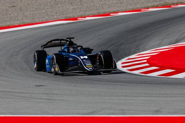 AUTO - FORMULA 2 2025 - BARCELONA 14 MARTINS Victor (fra), ART Grand Prix, Dallara F2 2024, action during the 6th round of the 2025 FIA Formula 2 Championship from May 30 to June 1, 2025 on the Circuit de Barcelona-Catalunya, in Montmelo, Spain - MontmeloMonaco  Copyright: xJavierxJimenezx