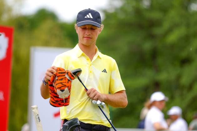 SALZBURG, AUSTRIA - 30.05.2025: Tiger CHRISTENSEN (GER) of Austrian Alpine Open 2025 at GC Gut Altentann on May 30, 2025 in Austria.