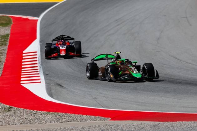 AUTO - FORMULA 2 2025 - BARCELONA 21 SHIELDS Cian (gbr), AIX Racing, Dallara F2 2024, action during the 6th round of the 2025 FIA Formula 2 Championship from May 30 to June 1, 2025 on the Circuit de Barcelona-Catalunya, in Montmelo, Spain - MontmeloMonaco  Copyright: xJavierxJimenezx
