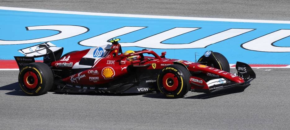 May 30, 2025, Sabadell, Barcelona, Spain: Montmelo Spain May 30, 2025 Lewis Hamilton (44 GBR Ferrari ) during Free Practice 1 at the Formula 1 Aramaco Spain Grand Prix 2024 in Montmelo Spain on 30 May 2025 Sabadell Spain - ZUMAu50_ 20250530_zsp_u50_081 Copyright: xXavixUrgelesx