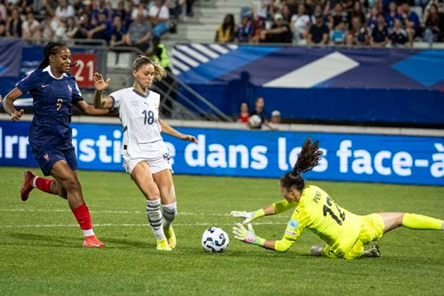 FOOTBALL: UEFA Women™s Nations League 2025 France vs Suisse 30 May 2025 - Stade Marcel Picot, Nancy. France Marie-Antoinette Katoto of France 9  Copyright: xelyxandroxcegarrax