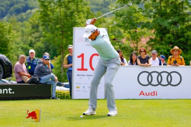 SALZBURG, AUSTRIA - 30.05.2025: Veer AHLAWAT (IND) of Austrian Alpine Open 2025 at GC Gut Altentann on May 30, 2025 in Austria.