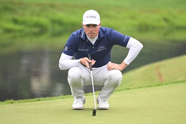PGA, Golf Herren 2025: The Memorial Tournament MAY 30 May 30, 2025: Ben Griffin (USA) on the 14th green during Round 2 of the Memorial Tournament in Dublin, Ohio. Brent Clark Cal Media (Credit Image: Â Brent Clark Cal Sport Media) Dublin Oh USA EDITORIAL USE ONLY Copyright: xx ZUMA-20250530_zma_c04_051.jpg BrentxClarkx csmphotothree387785