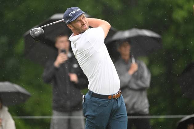 May 30, 2025: Wyndham Clark (USA) drives on the 1st tee during Round 2 of the Memorial Tournament in Dublin, Ohio. Cal Media Dublin USA - ZUMAc04_ 20250530_zma_c04_061 Copyright: xBrentxClarkx