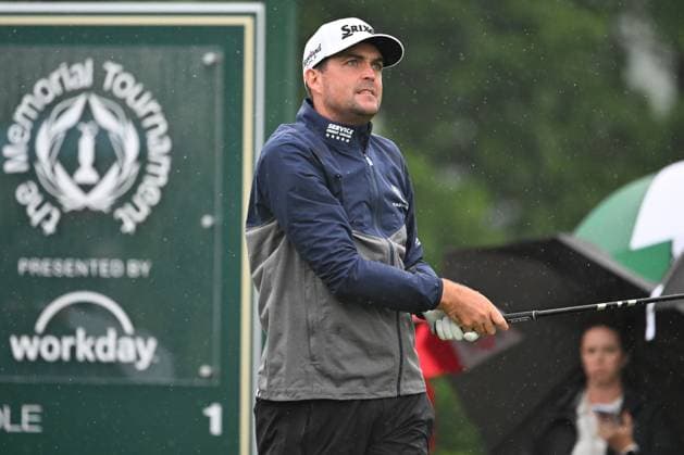 May 30, 2025: Keegan Bradley (USA) tees off on the 1st hole during Round 2 of the Memorial Tournament in Dublin, Ohio. Cal Media Dublin USA - ZUMAc04_ 20250530_zma_c04_088 Copyright: xBrentxClarkx
