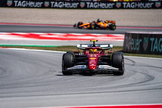 F1 2025: Spain Grand Prix in Barcelona - 30 May 2025 Scuderia Ferrari HP F1 Team s English driver Lewis Hamilton competes during the free practice one of the Formula 1 Spain Grand Prix 2025. Barcelona Spain Copyright: xLucaxMartinix xSOPAxImagesx LMC07646