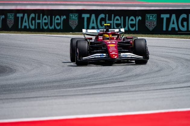 F1 2025: Spain Grand Prix in Barcelona - 30 May 2025 Scuderia Ferrari HP F1 Team s English driver Lewis Hamilton competes during the free practice one of the Formula 1 Spain Grand Prix 2025. Barcelona Spain Copyright: xLucaxMartinix xSOPAxImagesx LMC07792